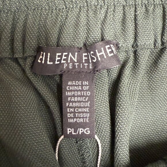 NWT Women's EILEEN FISHER Woven Tencel Straight Pant in "Deep Hemlock" | Size PL - Picture 6 of 11